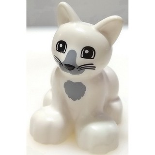 【得寶Duplo】白色 小貓 貓咪 白貓 寵物 動物 大顆粒 積木 [樂高玩家★正版LEGO]