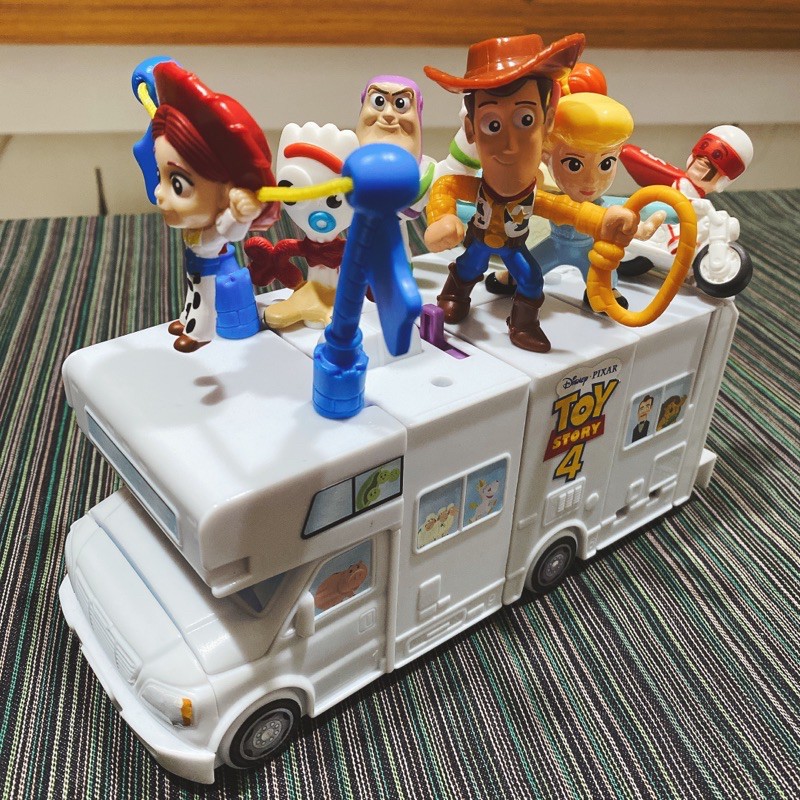 2019 DISNEY 迪士尼 皮克斯 TOY STORY 玩具總動員4 美國麥當勞限定 可組成露營車 一套10款