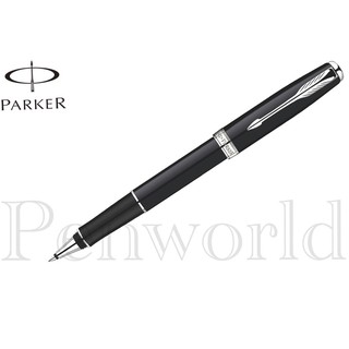 【Penworld】法國製 PARKER派克 商籟麗黑白夾鋼珠筆 P0789130