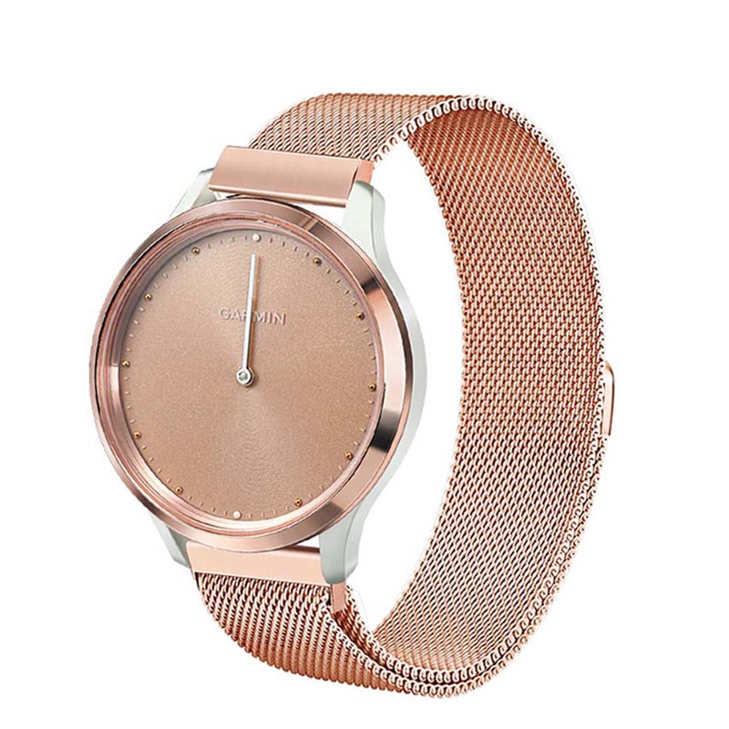 佳明智慧手錶 錶帶 Garmin Vivomove HR 3 3S 超薄不銹鋼磁吸錶鍊 時尚替換手鍊 腕帶