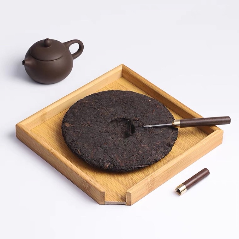 台灣現貨快速出貨 分茶盒 開茶盤 開茶器 天然竹單層茶盒 方便分茶倒茶