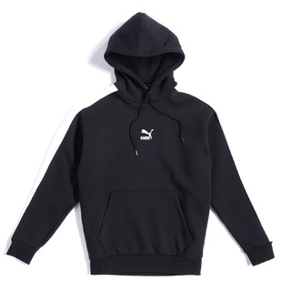 PUMA 流行系列 Classics 男款 休閒 寬版 連帽上衣 帽T 歐規 53027201 黑