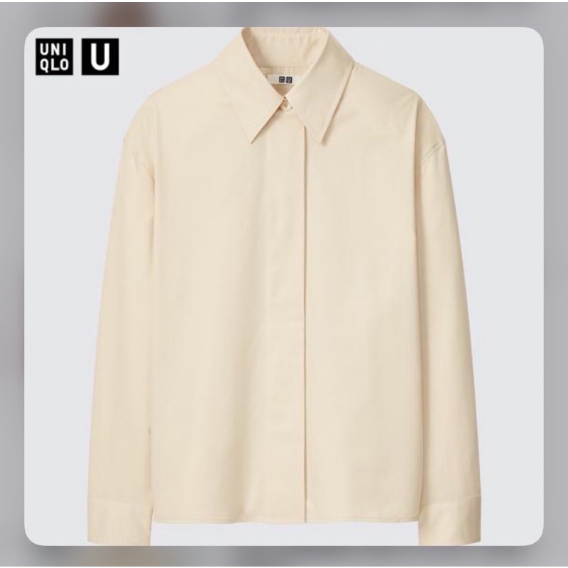 Uniqlo U系列 棉質緞面襯衫外套 全新