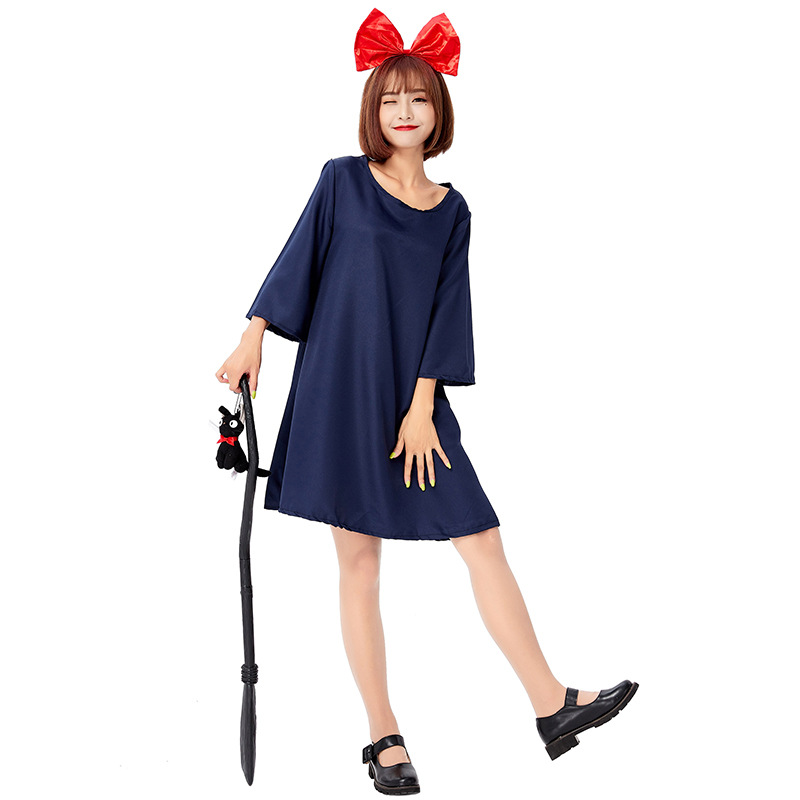 萬聖節新品 出口日本魔女宅急便琪琪cosplay服裝成人簡約日系小魔女witch衣服 蝦皮購物