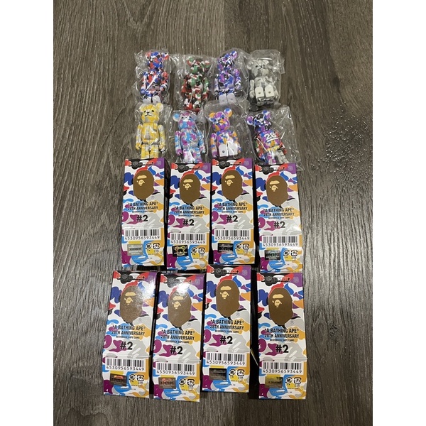 be@rbrick 100% Bape一套8隻 （含隱藏版 ）有卡盒 內袋未拆