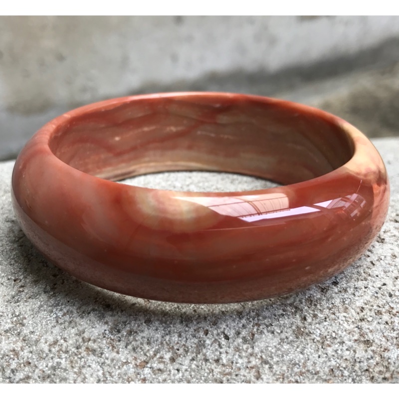 天然樹化玉手鐲內徑57 3mm 木化石手鐲硅化石手環 舒唯水晶 母親節禮物 蝦皮購物