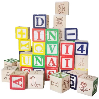 [SimhoaafMY] 兒童 / 嬰兒發育木製字母數字立方體積木玩具 -50 個
