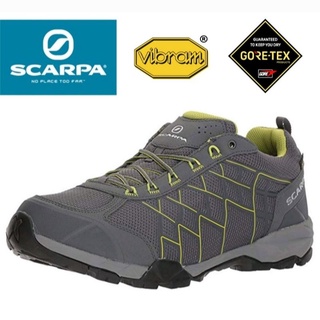 【SCARPA 義大利】男款Hydrogen Hike GTX 低筒登山鞋 鐵灰/葉綠 (63330200)