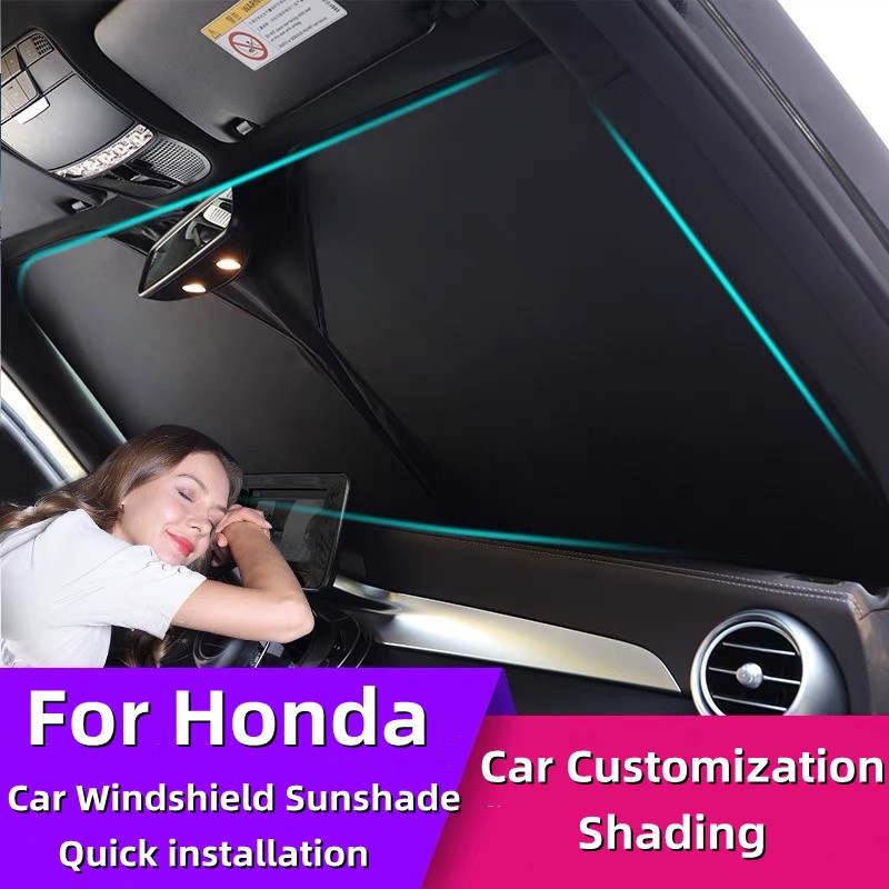 HONDA 汽車擋風玻璃遮陽板適用於本田 Odyssey Vezel CRV HR-V BR-V Jazz 配件前遮陽板