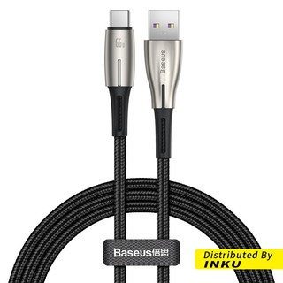 倍思 水滴燈快充傳輸線 USB to Type-C 適用於三星 小米手機 快充充電線 66W 1m 2m