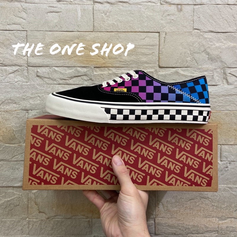 TheOneShop VANS AUTHENTIC Sf T&amp;C 棋盤格 彩色 漸層 帆布鞋 VN0A4BWT8FZ