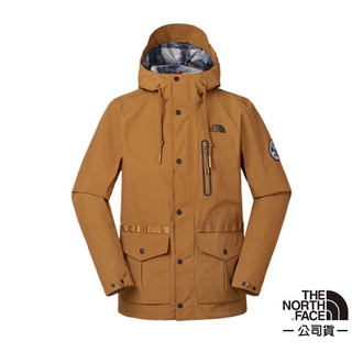 【美國 The North Face】男款 3效能 防水透氣防風耐磨連帽外套 夾克 風雨衣 3V3O-UBT 棕 N