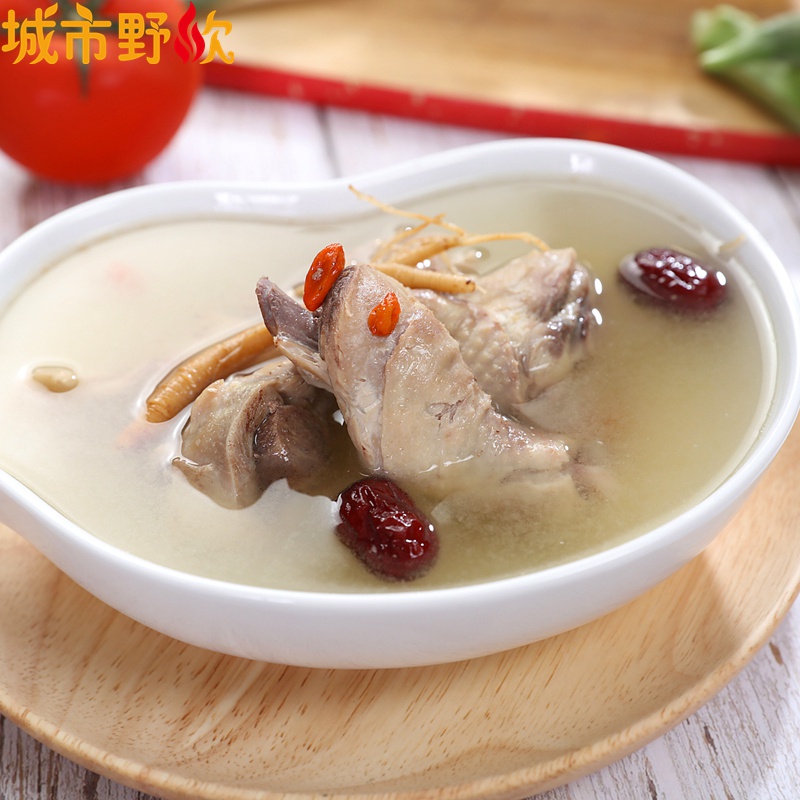【城市野炊】人蔘雞湯 (420g+-10%/包) 人參雞 湯 養身湯 人參 調理包 料理包 加熱即食 調理