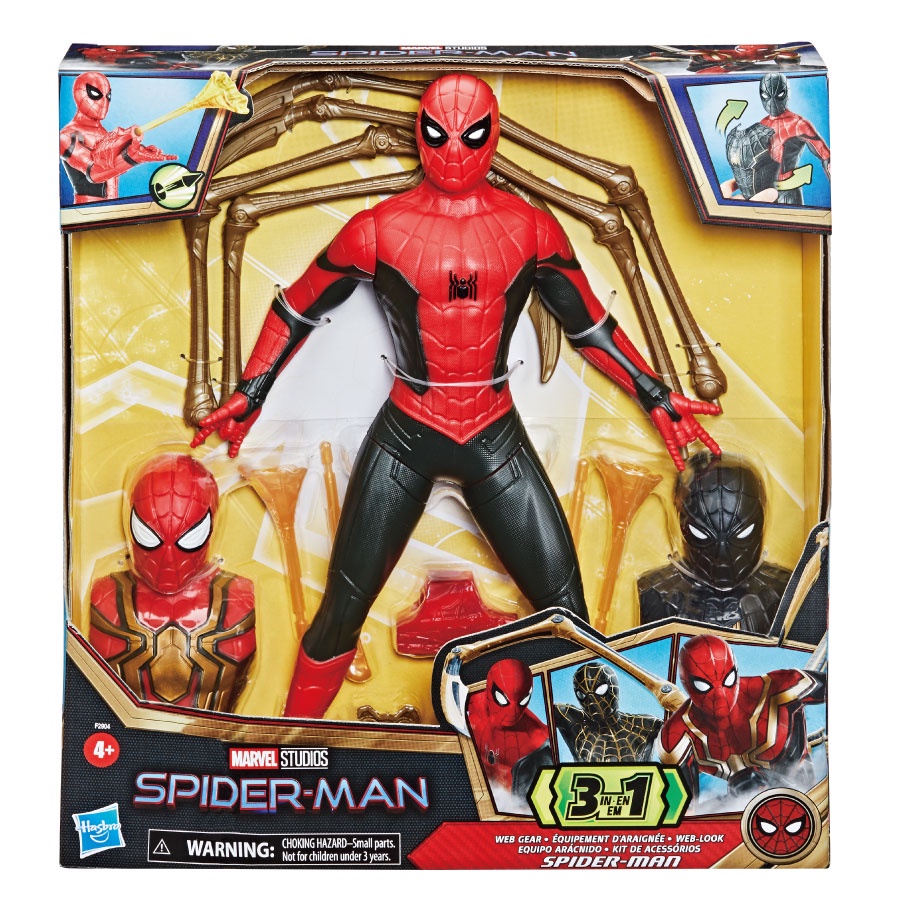 Spider-Man蜘蛛人 漫威蜘蛛人3電影13吋蜘蛛人物+配件發射器組 玩具反斗城