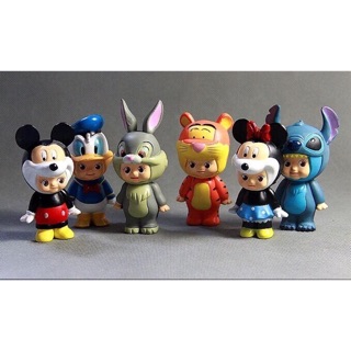 迪士尼 Disney Q比娃娃 米奇 米妮 唐老鴨 史迪奇 小熊維尼 跳跳虎 兔寶寶 邦尼兔 變裝 擺件公仔 玩具造型