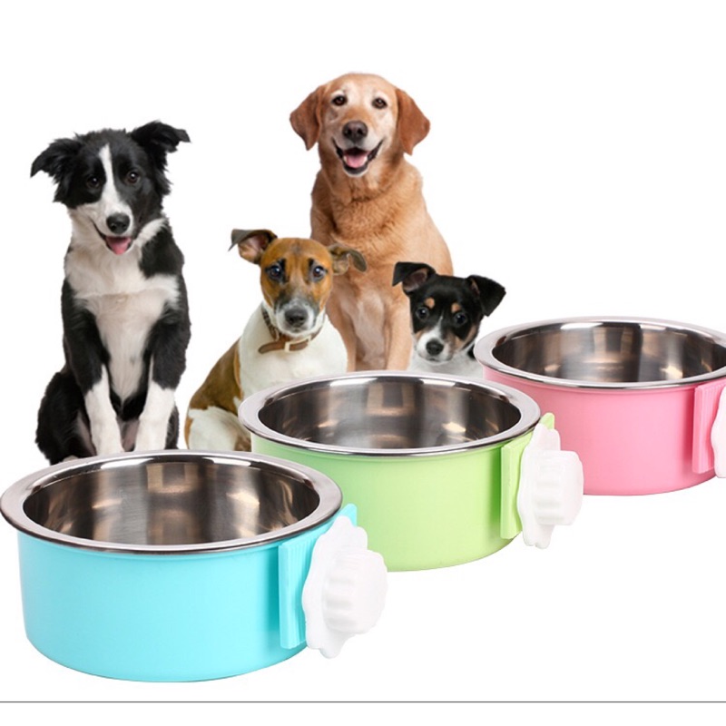 糖果色懸掛式不鏽鋼碗 狗狗懸掛不鏽鋼碗 貓咪懸掛不鏽鋼碗 狗籠碗 貓籠碗