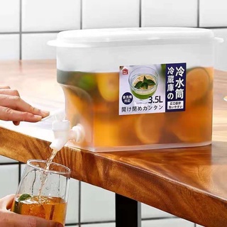 廚房大師-耐熱食品級PP冷水桶3.5公升 冷水壺 熱水壺 開水壺 冰桶 茶桶 飲料桶 保鮮盒 冰箱製冰盒