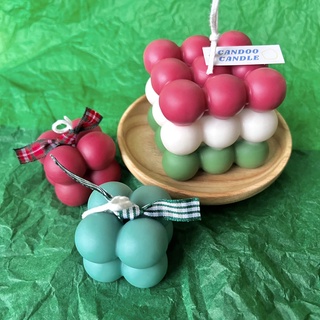 candoo.candle🎄聖誕系列🎄聖誕魔方漸層蠟燭 聖誕迷你魔方蠟燭 聖誕魔方禮盒 聖誕小魔方蠟燭 聖誕交換禮物
