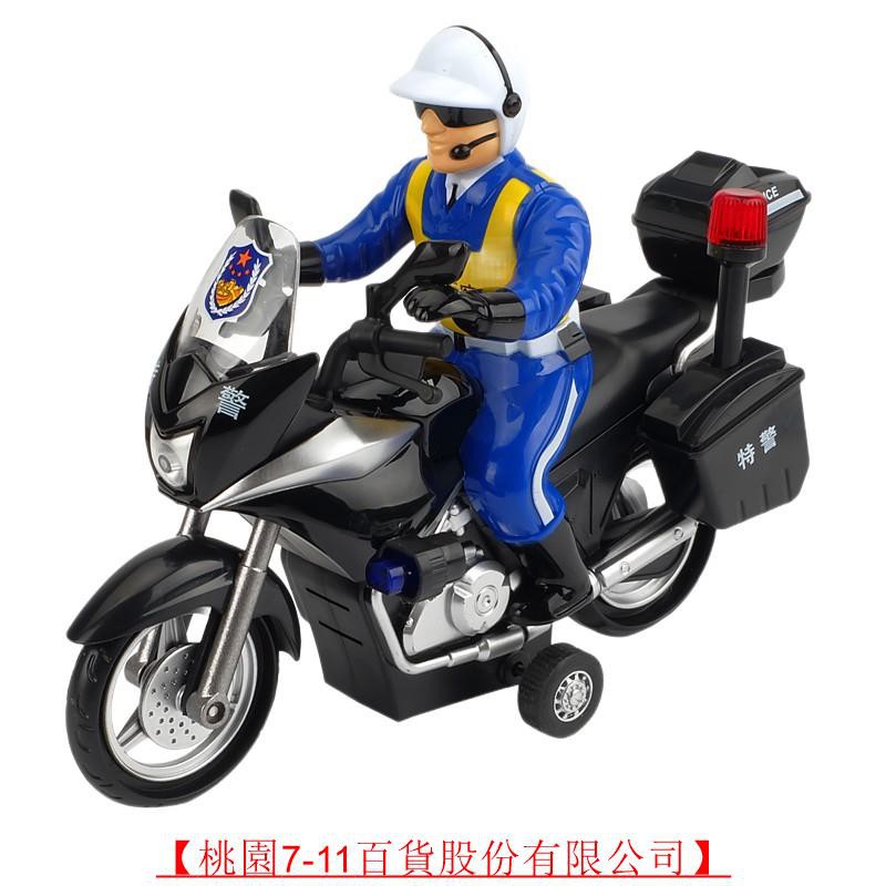 桃園7 11 合金仿真聲光摩托車兒童玩具警察巡邏摩托金屬回力模型仿真小模型 蝦皮購物