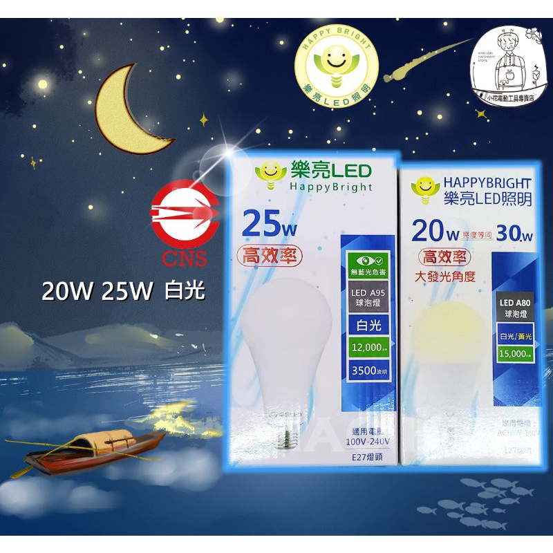 🇹🇼 新高光效款｜樂亮 20w 25w LED燈泡 球燈泡（白光/自然光）CNS認證/護眼無藍光危害
