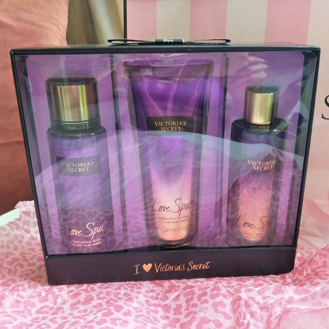 Victoria's secret維多利亞的秘密 交換禮物 愛的魔咒身體香氛禮盒香水噴霧體香乳身體乳沐浴香水