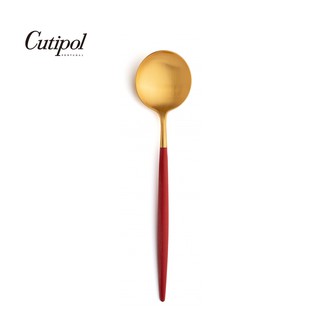 葡萄牙Cutipol GOA系列 紅金霧面不銹鋼-21cm主餐匙