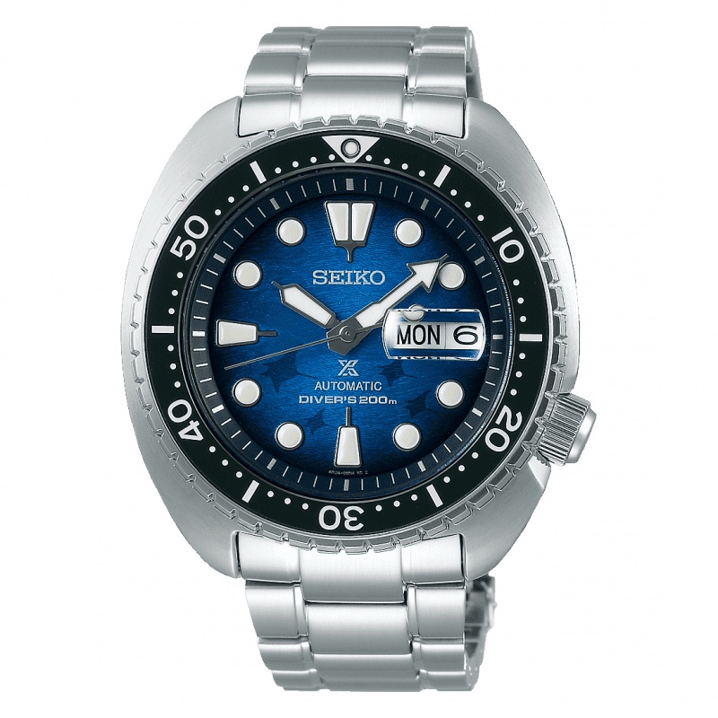 SEIKO 精工 (4R36-06Z0U)(SRPE39J1) Prospex 愛海洋 魟魚刻畫 200米潛水機械錶