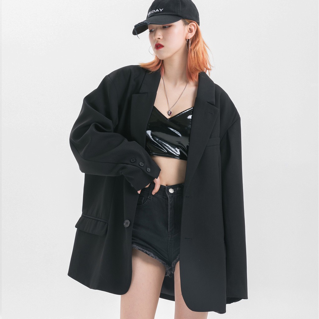 【K-2】EXTREME 韓國 西裝外套 賭神 暗黑 TRAP 寬鬆 重磅 西裝 外套 男女不拘 抱帥