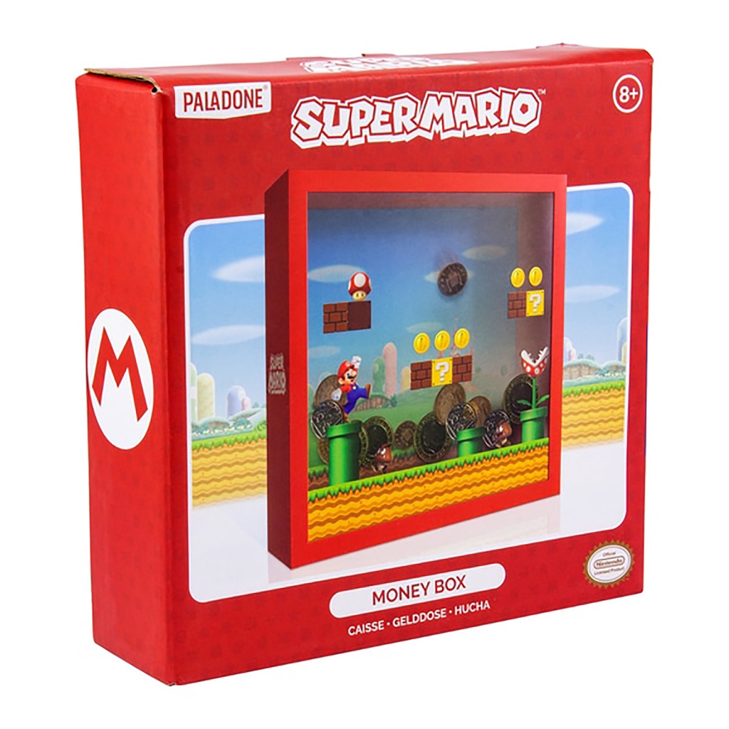【Paladone UK】任天堂瑪利歐 Super Mario 3D場景造型存錢筒/零錢箱 完美聖誕禮物