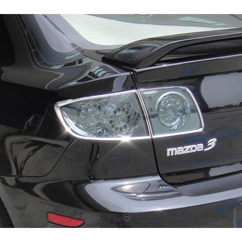 圓夢工廠 Mazda 3 馬自達 3 2004~2009 1代 改裝 鍍鉻銀 車燈框 飾貼 後燈框 尾燈框