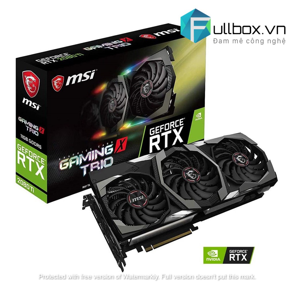 微星 RTX 2080 TI GAMING X TRIO 顯卡(11GB Gdr6,352 位,HDMI + DP +