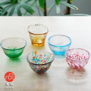 ［日本代購］ADERIA GLASS 津輕びいどろ 五入組 酒杯 酒器 清酒杯 50ml