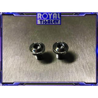 【瘋螺絲】royal鈦合金螺絲★m10後照鏡塞 64正鈦螺絲★cnc鍛造內梅花.內星型螺絲★帝王黑