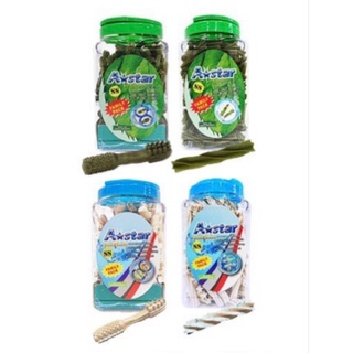 【168汪喵】刷卡 👉✨5%蝦幣回特價送棒棒糖 A-Star Bones 多效雙頭潔牙骨 螺旋五星 亮白 大桶1100g