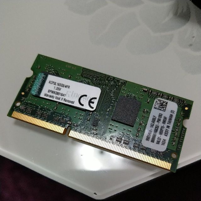 金士頓 Kingston 4GB DDR3L 1600 筆記型 NB 記憶體 (低電壓1.35V)