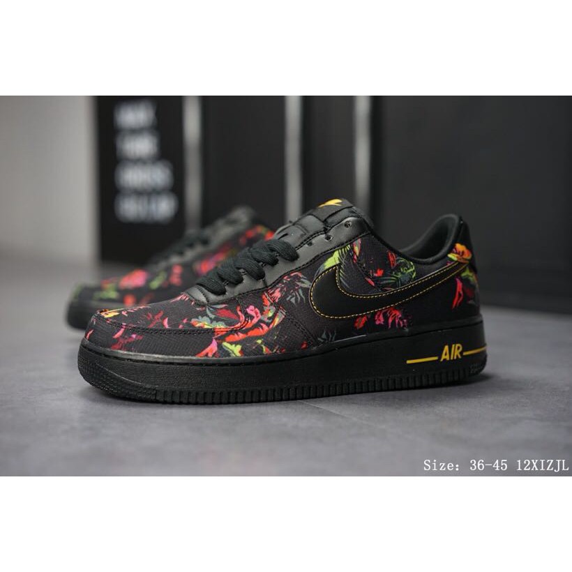 nike air force 1 black floral