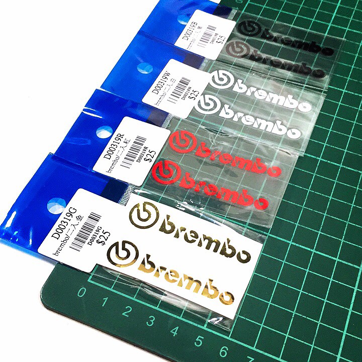 BREMBO / brembo 卡鉗  造型貼紙 二入 6cm $25  可貼於機汽車重機車上的車貼 車殼貼紙