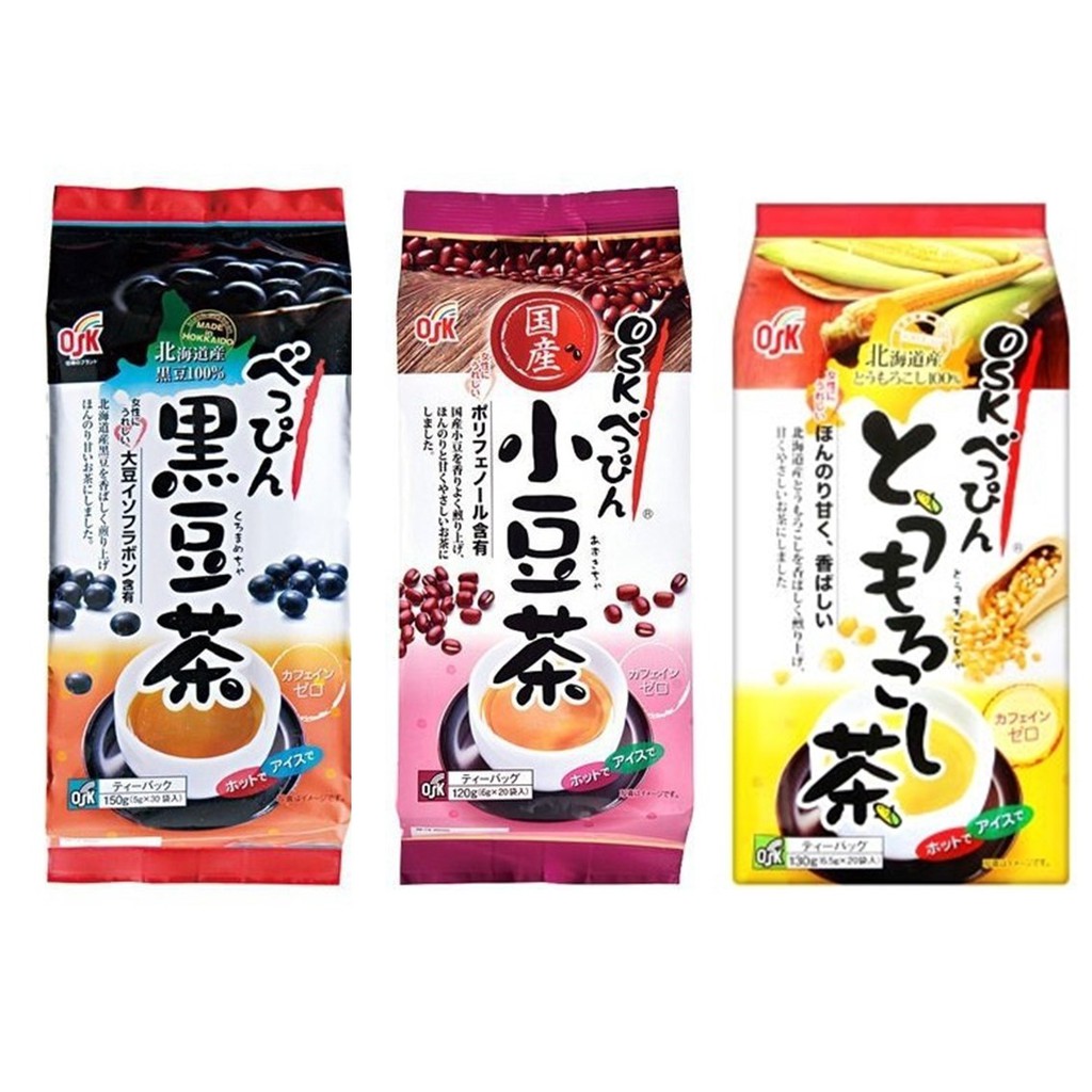 森吉小舖日本osk 零咖啡因北海道黑豆茶小豆茶紅豆水玉米茶 蝦皮購物