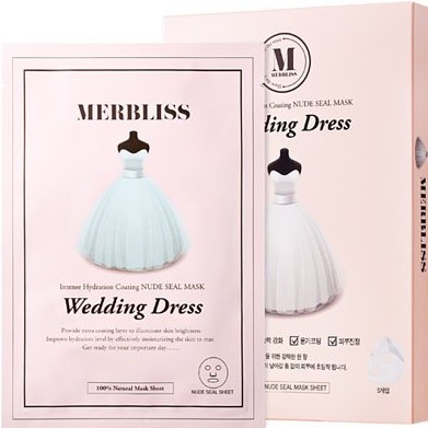 韓國進口【Merbliss 婚紗面膜/新娘面膜 Wedding dress Mask】一盒5片