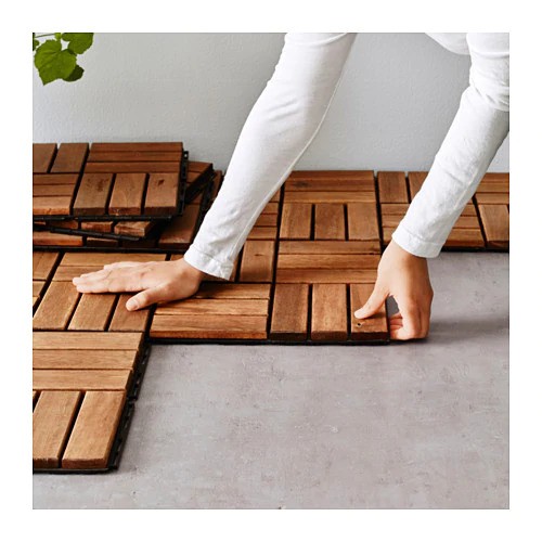 IKEA宜家 RUNNEN 戶外拼接地板 原木 DIY 巧拼