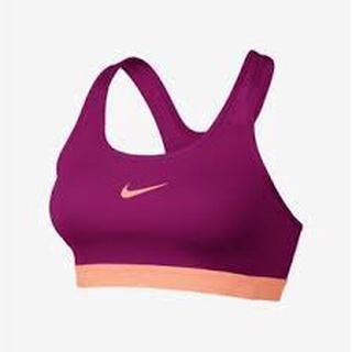 NIKE 女款 中度支撐 運動內衣 有氧運動背心 韻律衣 緊身上衣 823313-607 桃紅 桔 出清特價