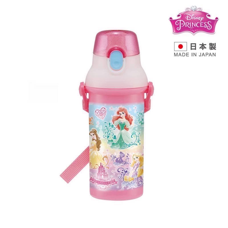 迪士尼【 TW SAS 日本限定 】【日本製】Skater 迪士尼公主系列 背帶 直飲式 水壺 / 飲水瓶 480ml