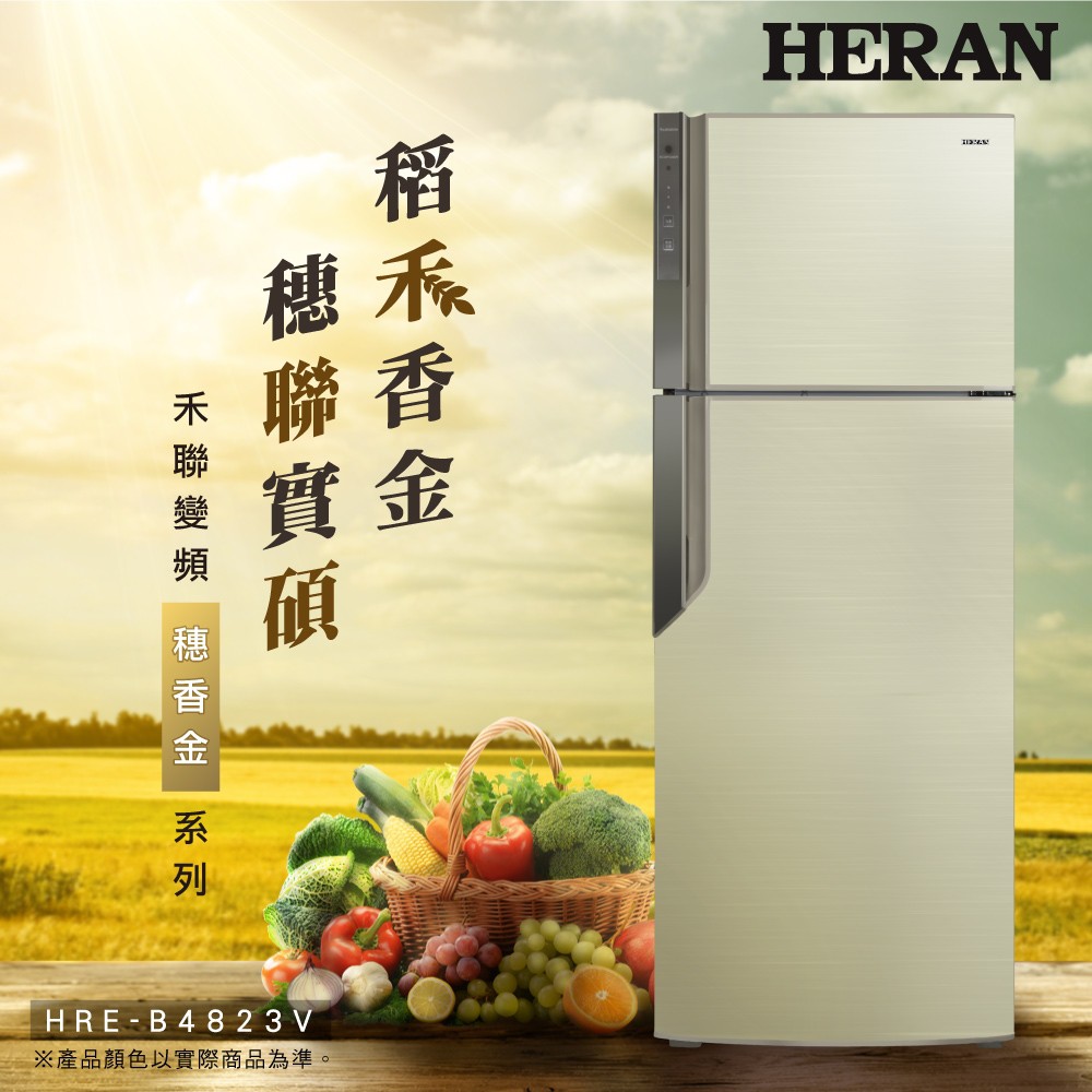 『家電批發林小姐』HERAN禾聯 485公升 1級能源 變頻雙門電冰箱 HRE-B4823V Ag+銀離子脫臭 急速冷凍