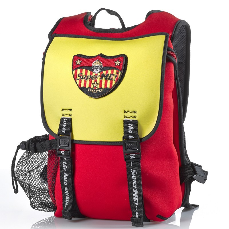 SuperME VSBubblicious Cape Backpack經典超級英雄背包 (紅+黃)