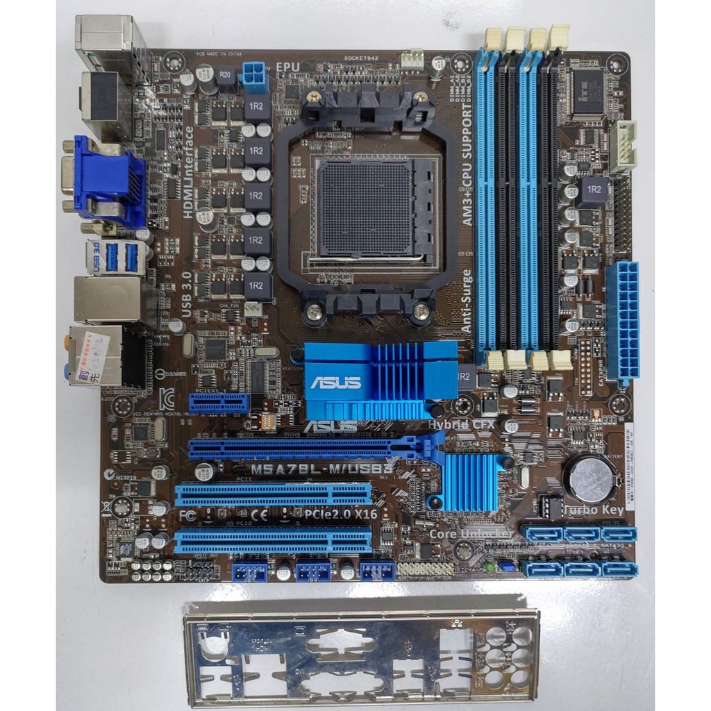 華碩ASUS M5A78L-M/USB3主機板Motherboard可裝FX6100.8120.8150.8350CPU