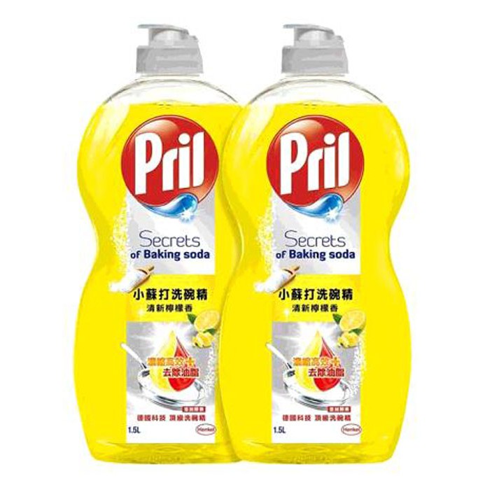 PRIL DISH SOAP 小蘇打洗碗精清新檸檬香 1.5公升X2入   C177837