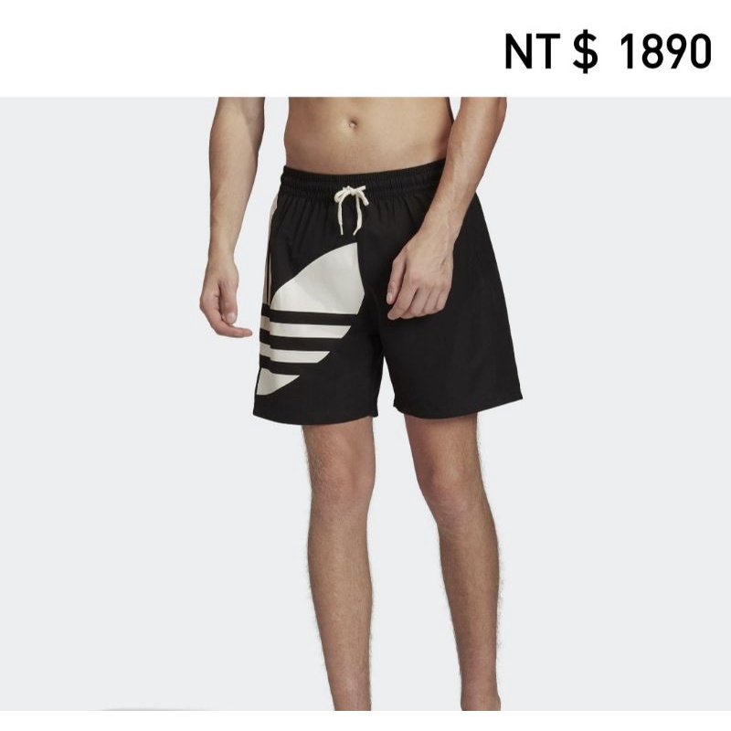 超新 原價1890 ADIDAS ORIGINALS 泳褲海灘褲短褲 (內層網布內褲 大LOGO 運動 透氣 沙灘褲