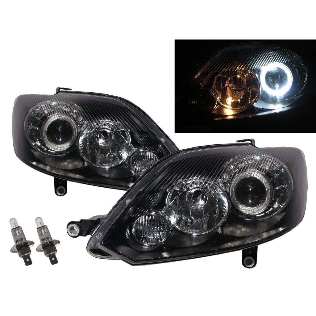 卡嗶車燈 適用 VW 福斯 GOLF PLUS 09-13 光導LED天使眼光圈魚眼 大燈