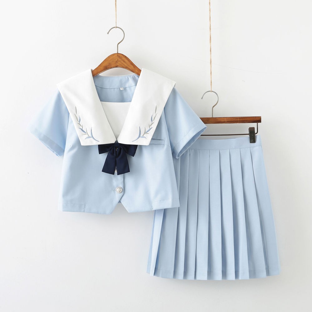 正統日本學生服校服班服jk制服水手服天藍色制服制服套組學生制服cos 角色扮演可愛約會演出表演 蝦皮購物
