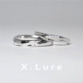 【xlure】18K 簡約扭轉鑽石對戒 結婚對戒 婚戒 對戒 情侶戒 線戒 鑽戒 男戒 女戒 真金 真鑽 K金 輕珠寶